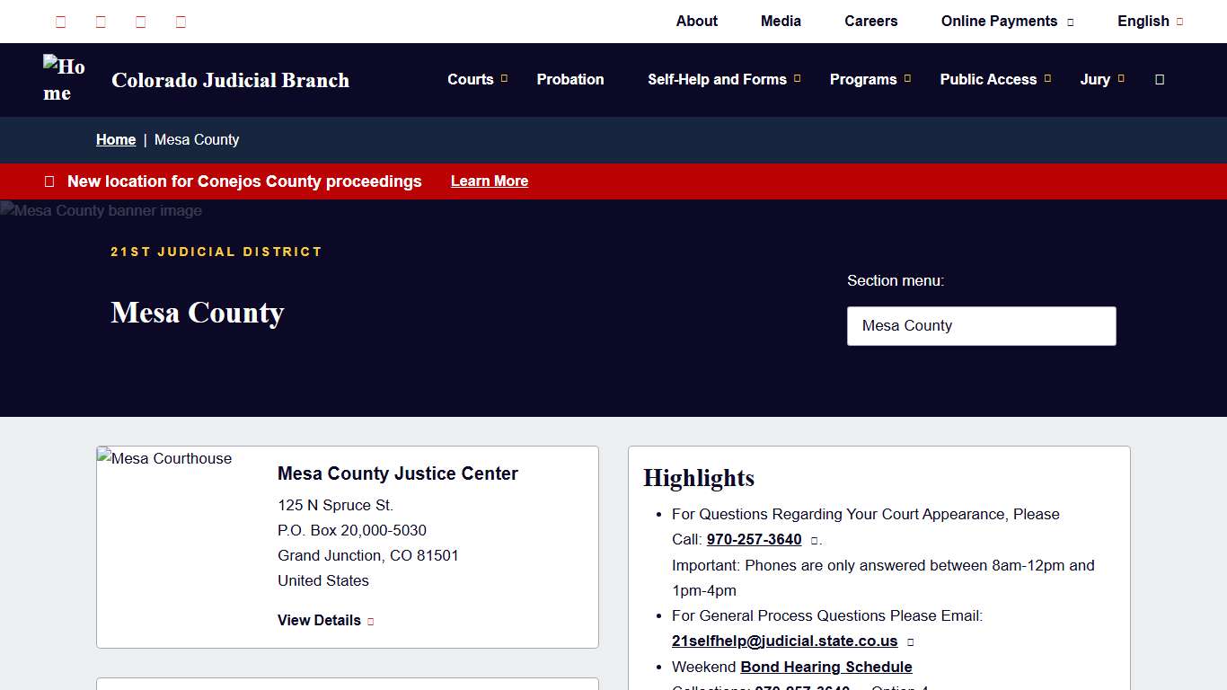 Mesa County Colorado Judicial Branch